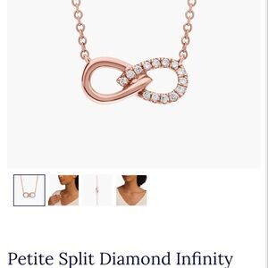 Rose Gold Diamond Infinity Pendant Necklace